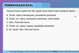 Apa Yang Dimaksud Dengan Aspek Fisik Dan Aspek Sosial Dalam Geografi